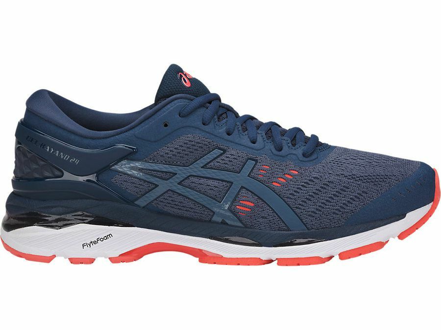 Asics GEL-Kayano 24 2E Mens Shoes Smoke Blue/Smoke Blue/Dark Blue ...